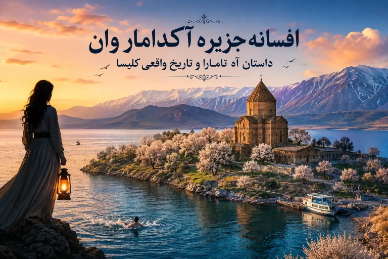 جزیره آکدامار در دریاچه وان و کلیسای صلیب مقدس