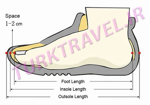 تخمین سایز واقعی کفش