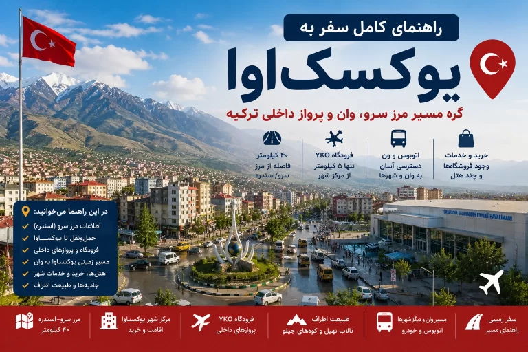 یوکسک‌اوا ترکیه؛ راهنمای مرز سرو، فرودگاه و مسیر وان در ۲۰۲۶