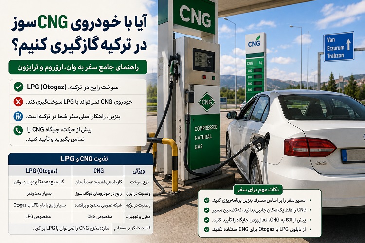 جایگاه CNG در ترکیه؛ راهنمای ضروری خودروهای گازسوز ایرانی